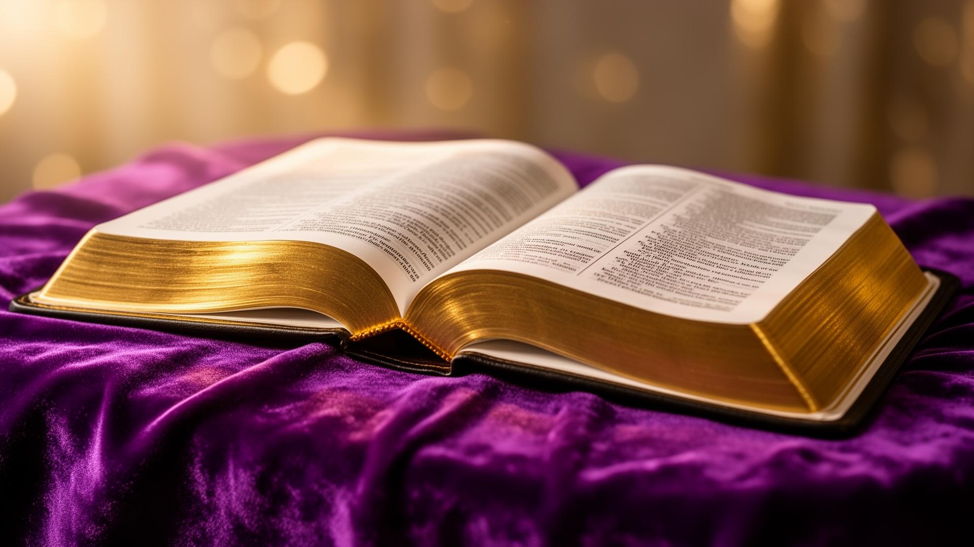 Open Bible on velvet